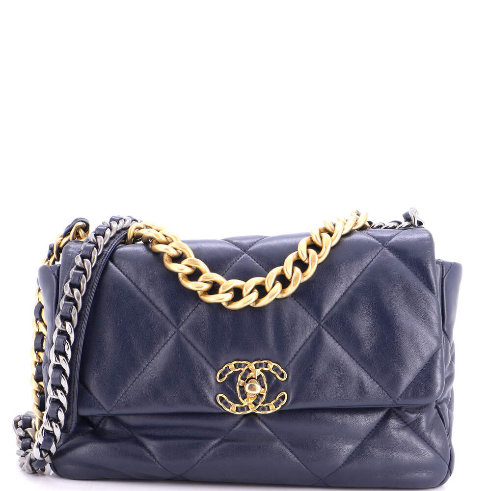Chanel Large 19 Flap Bag Quilted Leather